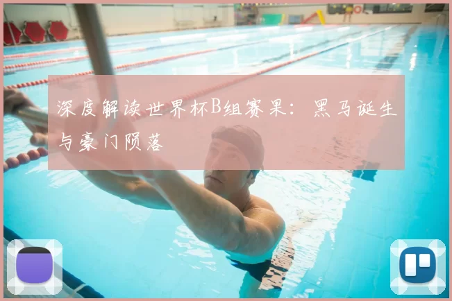 深度解读世界杯B组赛果:黑马诞生与豪门陨落