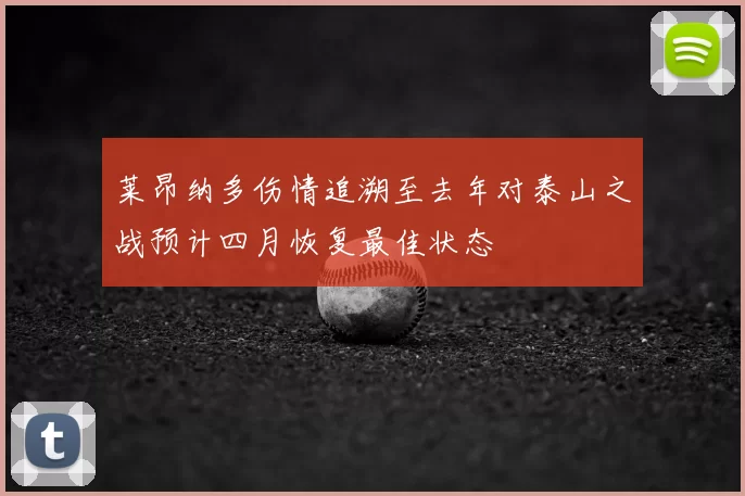 莱昂纳多伤情追溯至去年对泰山之战预计四月恢复最佳状态